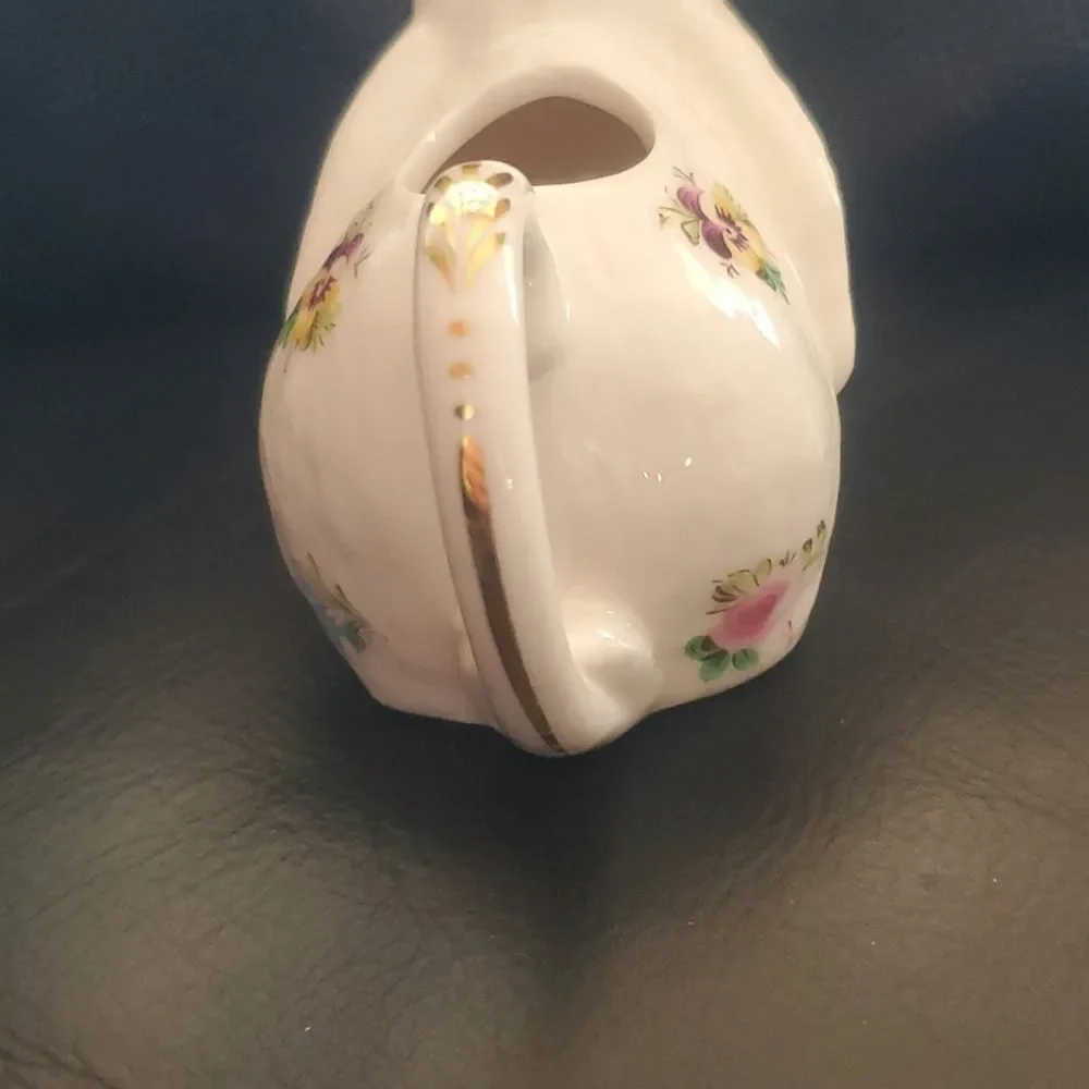 floral rabbit creamer by grace's teaware